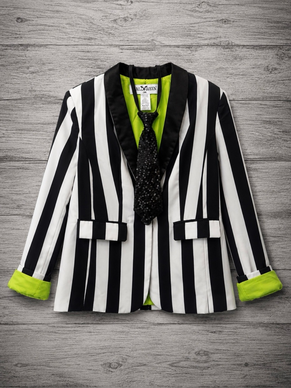 Beetlejuice Costume Bundle 6-Piece Halloween Cosplay Outfit Complete Set - Picture 12 of 13
